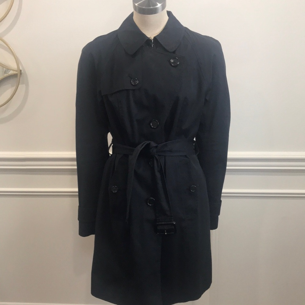 BABATON Trebch Coat size Medium black. Like new condition 100% Cotton